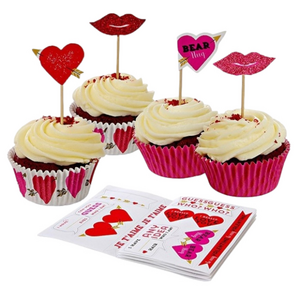 💖GIFT🎁NEW Valentine’s Day Meri Meri Hugs and Kisses cupcake set